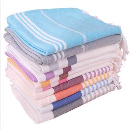 Turkish Beach Towels 35*71 inch Cotton Bath Beach Spa Sauna Hammam Gym Travel Towel Soft Feel Oversized Highly Absorbent and Quick Dry Bath Towel Sand Free Blanket