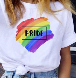 10 disegni Pride Tops Love Wins Lgbqt Lesbian Rainbow Queer T-shirt da donna in cotone divertente per Lady Girl Top Tee