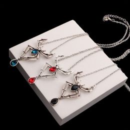 Pendant Necklaces Gothic Punk Alloy Female Male Women Halloween Necklace Spider Clavicle Chain Korean Style Fashion JewelryPendant