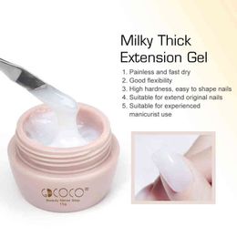 NXY Nail Gel Supply Gdcoco 15g Extension French s Milky White Color Jelly Builder Thick Texture Mixing 0328
