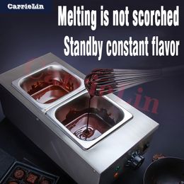 Electrical Commercial Chocolate Melting Machine CarrieLin 2/3 Tanks Furnace Melt pot Melter Pan Warmer Tempering