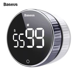 Baseus LED 요리 샤워 연구를위한 디지털 주방 타이머 스톱워치 알람 시계 자기 전자 요리 카운트 다운 시간 타이머 T200227