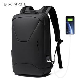 BANGE Men Anti Theft Waterproof Laptop Backpack 15.6 Inch Daily Work Business School back pack mochila for Male 220329