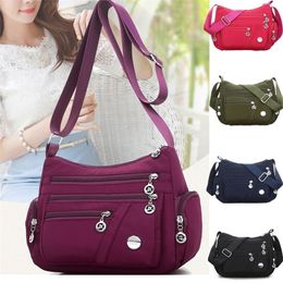 Casual Crossbody Shoulder Women Nylon Waterproof Messenger Bags For Lady Handbags High Quality Multifunctional 220630