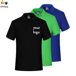 CustomDesign Shirts Mens and Womens Short Sleeve Polo Shirts Printing Job Advertising Team Tops 220609