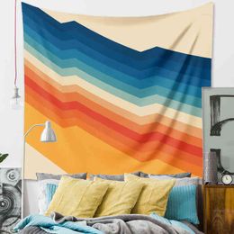 Tapestry Nordic Rainbow Sun Carpet Wall Hanging Bohemian Moon Phase Rugs Beach