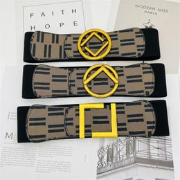 Fashion Belt Women Waistband Designer Letter Brand Wide Belts For Ladies Dress Accessories Elastic Waist Girdle High Quality PU Leather Belt