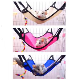 Small Animal Supplies Summer Breathable Sandwich Mesh Pet Cat Ferrets Hammock Swing Hamster Mat Pet Cage Accessories 408 D3
