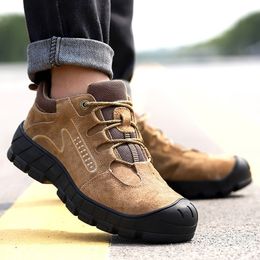 Mens Safety Shoes PunctureProof Outdoor Sneakers Steel Toe Safety Boots Indestructible Shoes Work Safety Boot Y200915