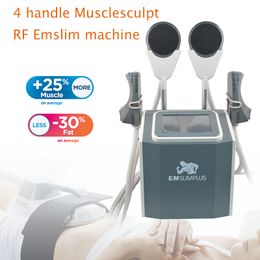 CE Certification Burning Fat HIEMT Emslim Body Slimming Building Muscle RF Skin Tightening Machine lose Weight Device With 4 Handles Can Work Together