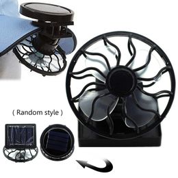 Summer Mini Solar Fan Portable Mini Solar Power Cooling Fan Air Cooler Travelling Fishing Clip cap Fan