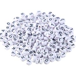 Diy Loose Bead for Jewelry Bracelets Necklace Making Accessiroes Crafts acrylic Round Letter Alphabet Beads