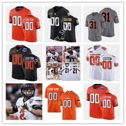 21 Barry Sanders Jersey 2022 NCAA Custom Oklahoma State OSU Stitched College Football Jersey 17 R.W. McQuarters 91 James Castleman Chuba Hubbard Chris Carson Jerseys