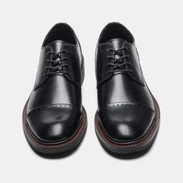 39-50 Leather Shoes Men Stylish Business Gentleman'S Comfortable Natural Cow Leather Formal Shoes Men #AL712 220321