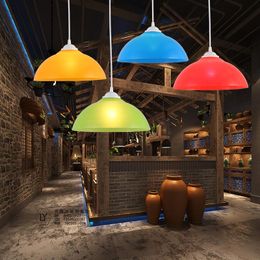 Pendant Lamps Modern Kindergarten Hairdresser Clothing Shop Colored Plastic Lampshade Corridor Chandelier Bar Supermarket ChandelierPendant