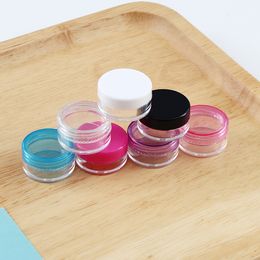 Plastic Cosmetic Jars with Colour Lids glitter container packing bottle for Creams/Sample/Make-Up/Glitter 5 g DH8650