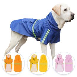 Dog Apparel Raincoat Jumpsuit Reflective Rain Coat Cloak Labrador For Dogs Pet Golden Retriever Waterproof Jacket S-5XLDog