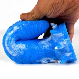 Nxy Dildos Yocy Silica Gel Men s and Women s Simulated Special shaped Thick Penis Adult Sex Products Couple Passion Appliance 0317