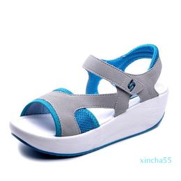 Dress Shoes Casual Open-toe Women Sandals Non-slip Hook Loop Platform Female Summer Beach Wedges