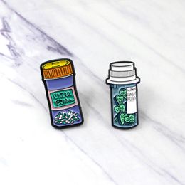 Cute Pill Brooches Pin for Women Kids Fahsion Jewellery Shirt Coat Dress Denim Bag Decor Enamel Pin