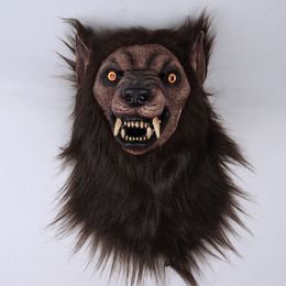 Anime Werwolf Masken Tier Wolf Realistische Cosplay Latex Masken Halloween Kostüme Zubehör Karneval Kopfbedeckung Party Requisiten 220523