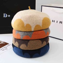 Casual Hot Selling Hats For Women Autumn Winter Hats Soft Wool Fashion Keep Warm Windproof Adult Cap Female Beret Hat new 2021 J220722