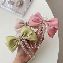 Spring Bow Knot Rhinestone Hair Clip Fashion Hair Accessories For Women Trend Temperament Hairpin Girl Clips Headwear