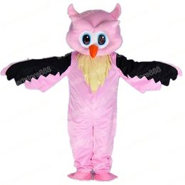 Halloween Pink Owl Mascot Costume High quality Christmas Fancy Party Dress Cartoon Character Suit Carnival Unisex Adults Outfit