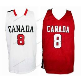 Nikivip Custom Retro Andrew Wiggins #8 Team Canada Basketball Jersey Stitched White Red Size S-4XL Any Name Number Top Quality Jerseys