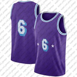 Wholesale Custom 23 6 LBJ King Russell 0 Westbrook Jersey Basketball Carmelo 7 Anthony 3 Davis Jerseys Black Mamba Retro City Uniform 75th Anniversary