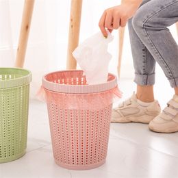 Trash Can Recycling Garbage Basket Kitchen Dumpster Home Office Storage Dustbin Sorting Zero Waste Bin Cube Rubbish Container 220408