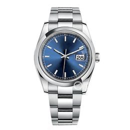 High Quality Asian Watch 2813 Sports Automatic Mechanical Men's Watchs 36mm Blue Dial Sapphire Glass Stainless Steel Material Watch 116200 Luxury Ladies Watches