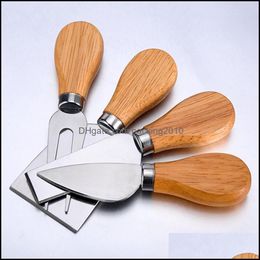 Baking Pastry Tools Bakeware Kitchen Dining Bar Home Garden Stainless Steel Cheese Knifes Pizza Knife Fork Set Kitchen Tool High Quality