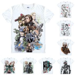 Men's T Shirts Coolprint Anime Shirt Metal Gear Rising Revengeance T-Shirts Short Sleeve Solid 5 Zandatsu Cosplay Motivs ShirtsMen's