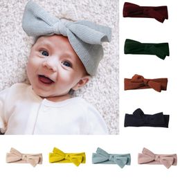 Hair Accessories Baby Headbands Cotton Elastic Knot For Girls Bow Twisted Cable Turban Kids Headware