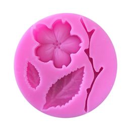 1PC Candy Baking Mould Peach Blossom Shape Fondant Moulds Cake Stencils Kitchen DIY Tools Random Colour 20220428 D3