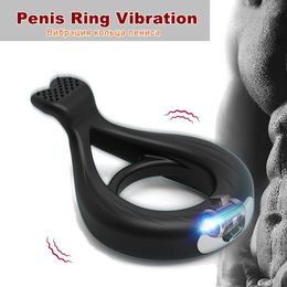 Penis Ring For Couples Vibrating Cock Rings sexy Toys Men Delay Ejaculation Massage Cockring sexyy Goods Male Adults Gay 18