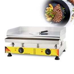 Food Processing Steak Baking Electric Chromium Steel Griddle Machine