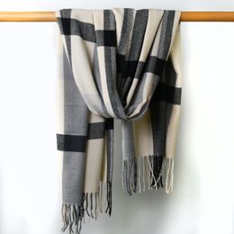 Fashion autumn and winter plaid imitation cashmere scarf ladies shawl thickened warm scarf