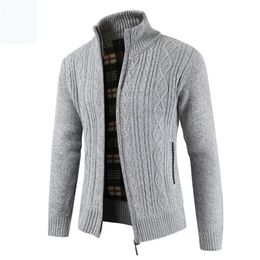 Brand Fashion Thick Sweaters Cardigan Coat Men Slim Fit Jumpers Knit Zipper Warm Winter Business Style Men Clothes 201224