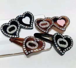 2022 European and American Retro Letters Hair Clips Barrettes Resin Rhinestone Bangs Headwear Women High Quality Fast Delivery