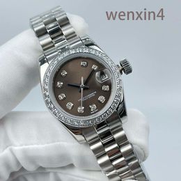 Classic Women's watch stainless steel precision automatic Stainless steel strap Waterproof 26mm spot drill bezel small drill