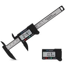 Electronic Digital Caliper Carbon Fibre Vernier Calipers Gauge Stainless Steel Height Measuring Gadgets Sliding Metal Gauge