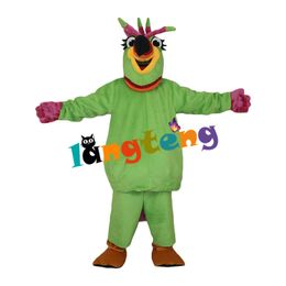 Mascot doll costume 883 Parrot Bird Mascot Costume Adult Brown Green Character Design Kits Mascotte Carnival