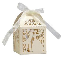 25pcs Wedding Bride Bridegroom Boutique Gift Box for Guest Favours Packaging Party Valentine's Day Gifts Wrapping Boxes Wholesale 220427