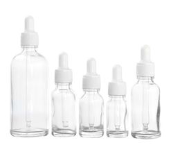 5ml 10ml 15ml 30ml 50ml Empty Glass Dropper Bottle With Pipettes Essential Oils Bottles Glass Pipettes Bottle With White Lid