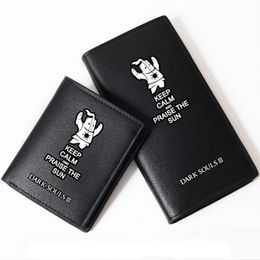 Wallets High Quality PS4 Dark Souls 3 Print Long Purse PU Leather Wallet ID Card Holder Unisex Coin Game Money Bag Men