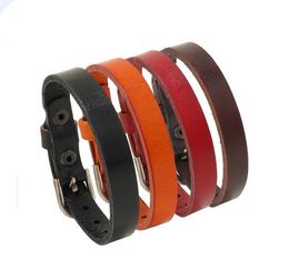 Vintage solid Colour adjustable cowhide bracelet fashion popular men's Bracelet