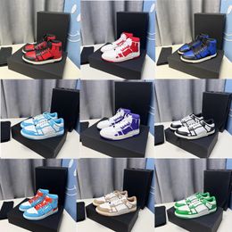 SKEL TOP HI Sneakers BANDANA Casual Shoes Spring Sneaker Men Women Casuals Shoe Designer Low Shoe High-Top Leather Bones Applique Upper EVA Footbed Sport