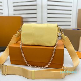 2022 Women Crossbody Bags Flip Dinner Shoulder Bags Wallet On Strap Handbag Purse Genuine Leather Detachable Belt Chain Embroidered Letters